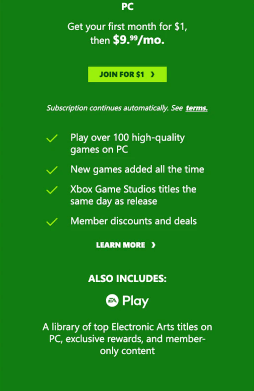 Xbox Game Pass PC Annual 12 Months Account