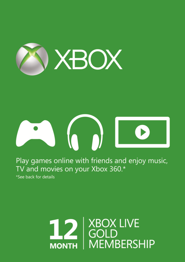 Xbox Live Gold Annual 12 Month